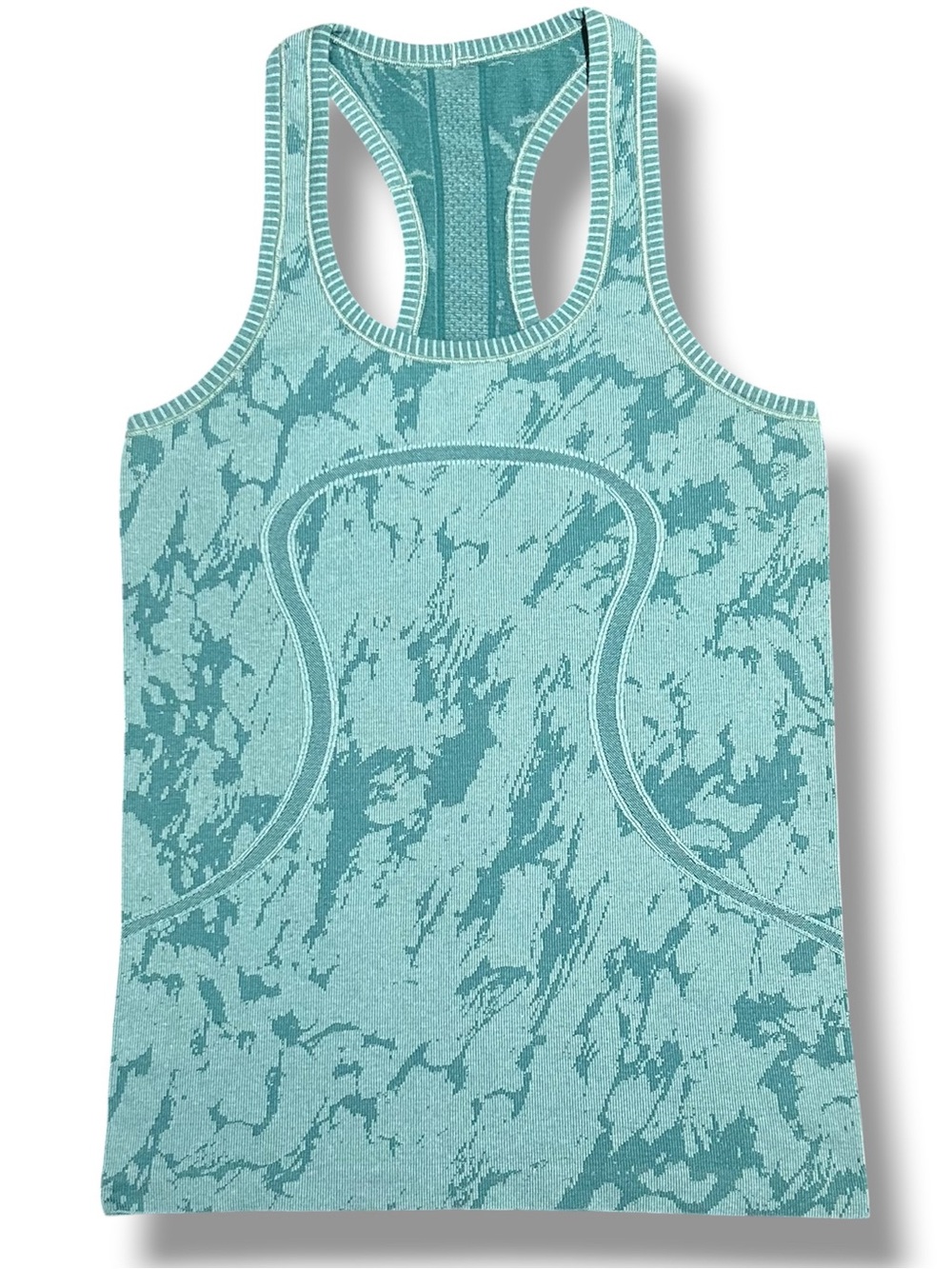 Lululemon Size 6 Swiftly Tech Racerback Heathered Forage Teal Green Gym Run Yoga